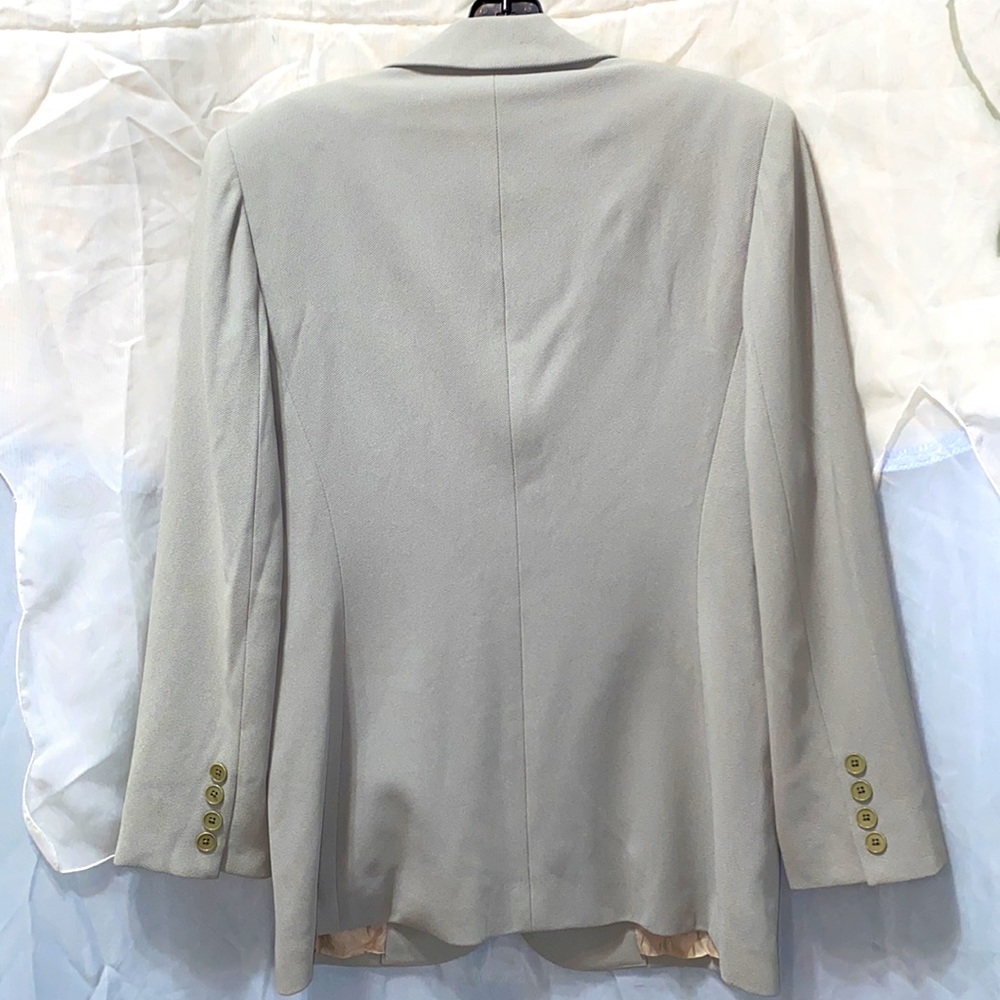 Iris Singer 6-Button Blazer Mint Green Skirt Suit… - image 4